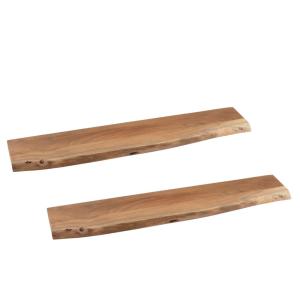 Lot de 2 etagère murale rectangulaire en bois d'acacia l115…