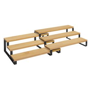 Lot de 2 étagères à épices - L32 cm - Effet Bois clair