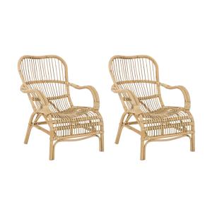 Lot de 2 fauteuil en rotin naturel