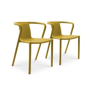 Lot de 2 fauteuils de jardin empilables, Polypropylène