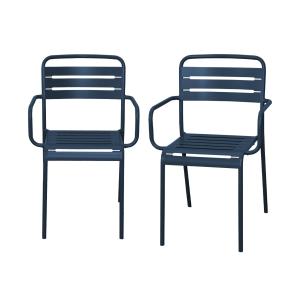 Lot de 2 fauteuils de jardin,  marine