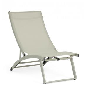 Lot de 2 fauteuils en aluminium et textilène sable