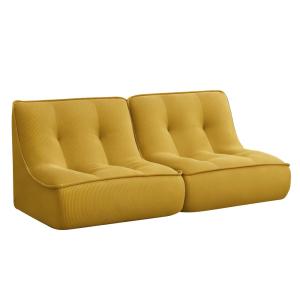 Lot de 2 fauteuils modulable en velours côtelé 160 x 90 x 7…