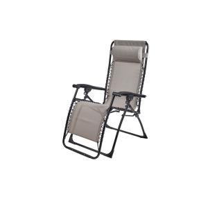 lot de 2 fauteuils relax de jardin en acier lin