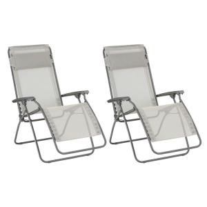 Lot de 2 fauteuils relax zéro gravité en acier