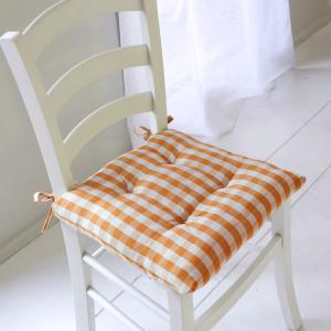 Lot de 2 galettes 40x40 orange en coton