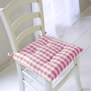 Lot de 2 galettes 40x40 rose fuchsia en coton