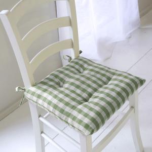 Lot de 2 galettes 40x40 vert foncé en coton