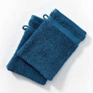 Lot de 2 gant de toilette 15x21 bleu pacifique en coton 500…