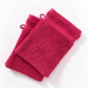 Lot de 2 gant de toilette 15x21 rose fuchsia en coton 500 g…