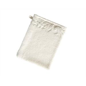 Lot de 2 gants de toilette 15x21 blanc cassé en coton 480 g…