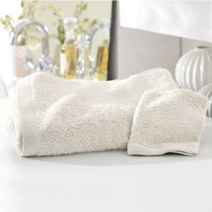 Lot de 2 gants de toilette 15x21 blanc ivoire en coton 550…