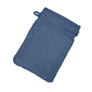 Lot de 2 gants de toilette 15x21 violet indigo en coton