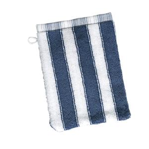 Lot de 2 gants de toilette en coton 500 g/m² bleu 15x21