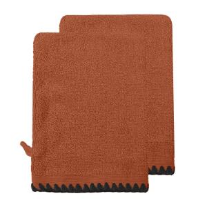 Lot de 2 gants de toilette point cavalier 500 auburn 16x21…