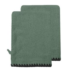 Lot de 2 gants de toilette point cavalier 500 lichen 16x21…