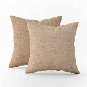 Lot de 2 Housse de coussins aztèque aspect jute 50x50