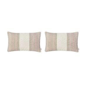 Lot de 2 housses de coussin  100% coton rosa