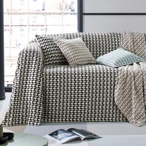 Lot de 2 housses de coussin 40x40 noir en coton