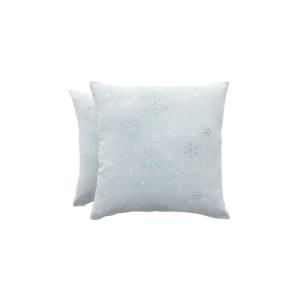 Lot de 2 housses de coussin de Noël en coton aqua et argent…