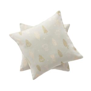 Lot de 2 housses de coussin de Noël en coton vert clair et…