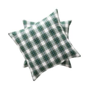 Lot de 2 housses de coussin de Noël en coton vert sapin 45x…