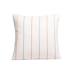 Lot de 2 housses de coussin en coton fil en relief teint or…