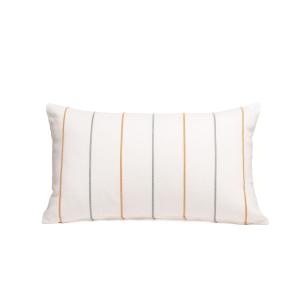 Lot de 2 housses de coussin en coton fil en relief teint or…