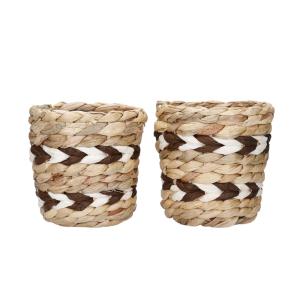 Lot De 2 Jardinières En Bambou Multicolore