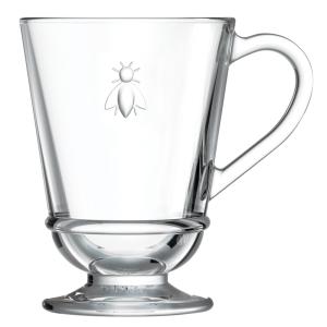 Lot de 2 mugs   27,5 cl  transparent en verre