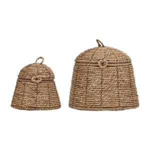 Lot de 2 paniers de rangement rama Naturel