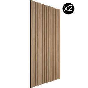 Lot de 2 panneaux acoustiques aspect bois 60 x 120 x 2,1 cm…