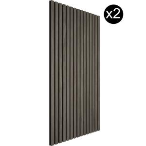 Lot de 2 panneaux acoustiques aspect bois 60x120x2,1cm chên…