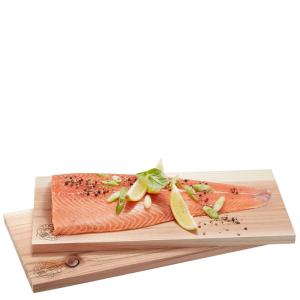 Lot de 2 planches en cèdre pour barbecue 39x19 cm