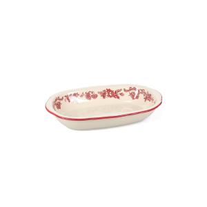 Lot de 2 plats de service rouge en porcelaine 26,5x17,5xh4,…