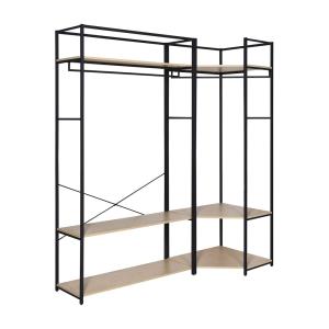 Lot de 2 portants vêtements  en bois et métal 180x200cm
