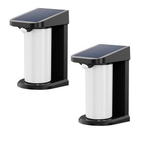 Lot de 2 projecteurs solaires Plastique Noir H18cm