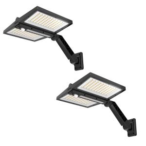 Lot de 2 Projecteurs solaires sensor Plastique Noir 850lm