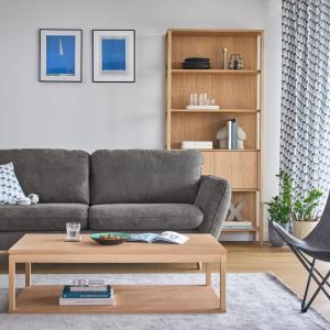 Lot de 2 rideaux en coton blanc à motif bleu gris 140 x 260…