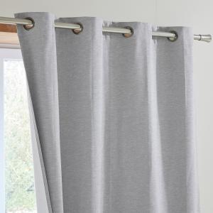 Lot de 2 rideaux occultant 135x260 gris en polyester