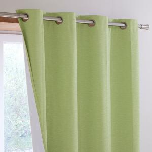 Lot de 2 rideaux occultant 135x260 vert amande en polyester