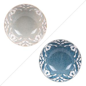 Lot de 2 saladiers   20 cm  bleues en porcelaine