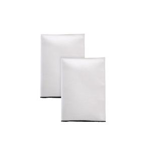 Lot de 2 serviettes de table en lin blanc 45x45 cm