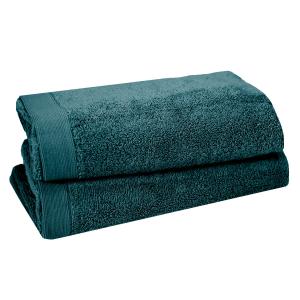 Lot de 2 serviettes de toilette 500 g/m²  denim 50x90 cm