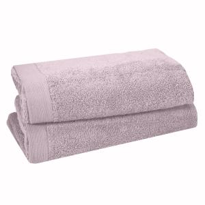 Lot de 2 serviettes de toilette 500 g/m²  lavandin 50x90 cm