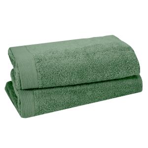 Lot de 2 serviettes de toilette 500 g/m²  lichen 50x90 cm