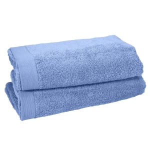 Lot de 2 serviettes de toilette 500 gr/m²  lavande 50x90 cm
