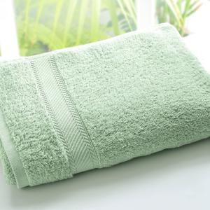 Lot de 2 serviettes de toilette 50x100 vert jade en coton