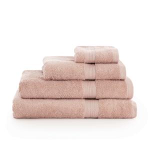 Lot de 2 serviettes en 100% coton peigné 650 g rose clair 5…