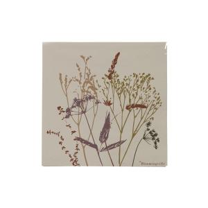 Lot de 2, serviettes en papier blanche avec fleures